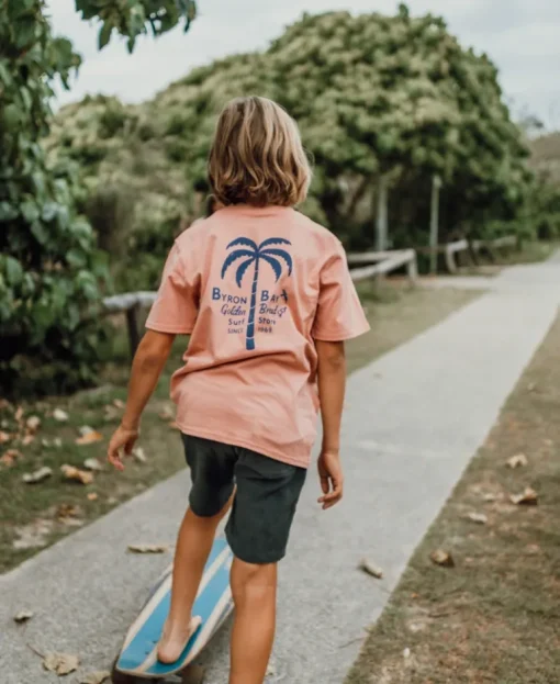 Byron Palm Loco Kids Tee | Rose