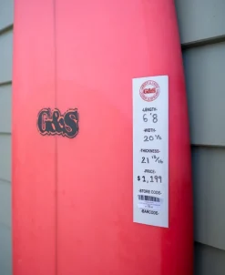 G&S 6'8 Cool Tool Mid Twin | Red