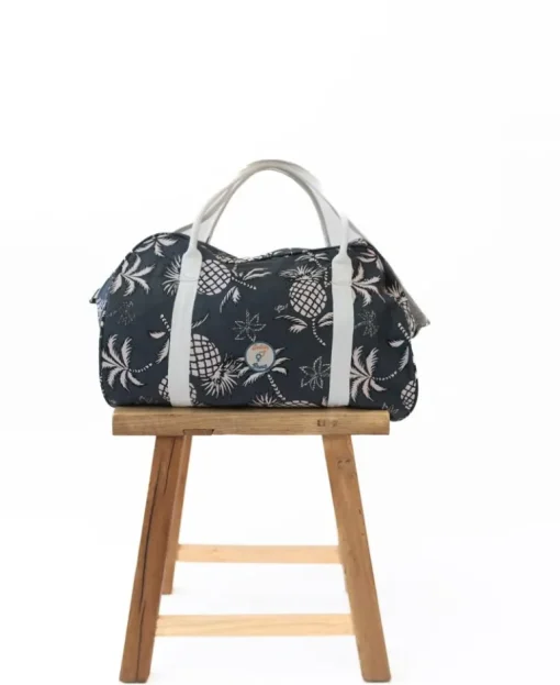 Pine Palm Canvas Roll Bag | Wash Black